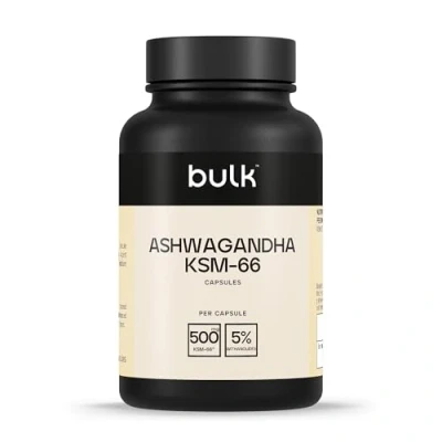 Abbildung von Bulk KSM 66 Ashwagandha Kapseln, 500 mg, 90 Kapseln