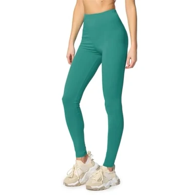 Abbildung von Merry Style Leggings Damen Baumwolle für das ganze Jahr Bequeme Blickdicht Ideal Yoga Sport Gym und Freizeit MS10 198 (Dunkeltürkis, S)