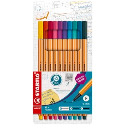 Abbildung von Fineliner STABILO point 88 10er Pack Sonderfarben