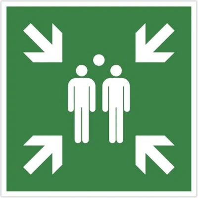 Abbildung von Exacompta 67120E Sammelstelle Hinweisschild 30x30cm mit Aufhänger aus UV beständigem PVC Schilder Warnhinweis Sticker Aufkleber Türschild