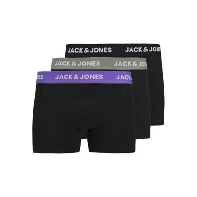 Abbildung von Jack &amp; Jones Jacaxel SOLID3 PACK Panties black pack:black black, Herren, Größe: Medium,
