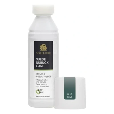 Abbildung von Velours Nubuk Pflege, 75 ml, Farbauffrischung, Lederpflege und Imprägnierung Farbaktivierung von Schuhen aus Willdleder, Rauleder, Veloursleder, Nubukleder Textilien Farbe: Olive