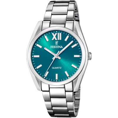 Abbildung von Festina Damen Analog Quarz Uhr mit Edelstahl Armband F20622/C