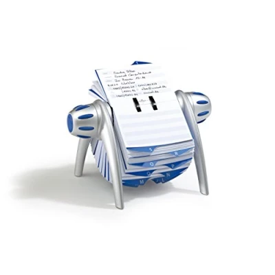 Abbildung von Durable Rollkartei Telindex Flip Vegas, mit 500 Karteikarten für Adressen, Register A Z, silber, 241623