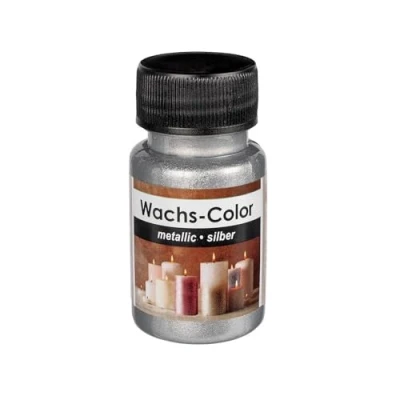 Abbildung von Ideen mit Herz Wachs Color metallic ideal zum Anmalen von Kerzen 50 ml (silber)