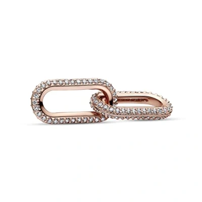 Abbildung von PANDORA Me Pavé Doppelter Styling Link aus rosévergoldeter Metalllegierung, mit Cubic Zirkonia verziert, der Collection, 789660C01