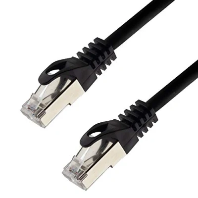 Abbildung von Netzwerkkabel S/FTP PIMF Cat. 7 50 Meter schwarz Patchkabel Gigabit Ethernet LAN DSL CAT7 Kabel