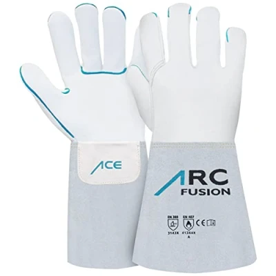 Abbildung von ACE ARC Fusion Schweißer Arbeits Handschuh Schutz Handschuhe aus Leder zum Schweißen EN 388/12477 09/L (1er Pack)