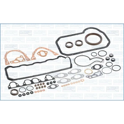 Abbildung von AJUSA 51013100 Dichtungsvollsatz, Motor ohne Zylinderkopfdichtung, Abgasrohrdichtung, mit Ventilschaftabdichtung AUDI: A4 B5 Avant, A6 C4 Avant