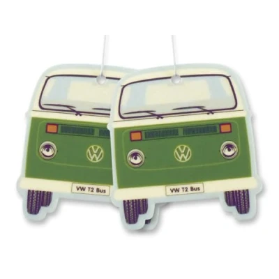 Abbildung von BRISA VW Collection Volkswagen T2 Bulli Bus Luft Erfrischer, Duft Spender, Baum fürs Auto/KFZ (Green Tea/Grün/2ER Set)