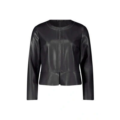 Abbildung von Betty Barclay MIT Reissverschluss Kunstlederjacke, Damen, Größe: 36, Schwarz