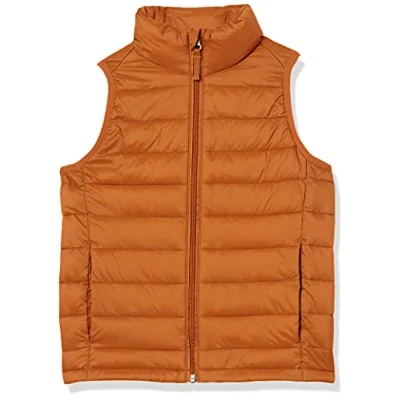 Abbildung von Amazon Essentials Jungen Leichte, Wasserbeständige Pufferweste, Verstaubar, Hellbraun, 9 Jahre