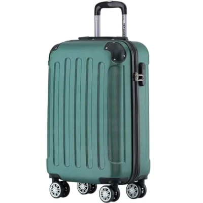 Abbildung von TRVLMORE Handgepäck Koffer 55x40x20cm &amp; Trolleys, Reisekoffer mit Rollen, Trolley 55x40x20, Hartschalenkoffer Klein, 55x40x20 Leicht, Handgepäck, Grün