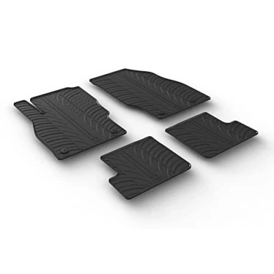 Abbildung von Gledring 0090 Fußmattensatz Gummi vorne und hinten 4 schwarz 750mm 550mm