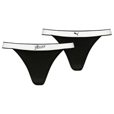 Abbildung von Puma Women Tanga 2 PACK String, Damen, Größe: Medium, Black