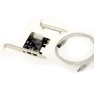 Abbildung von KALEA INFORMATIQUE PCI Express PCIe auf FireWire 400 IEEE1394a 2+1 6 Punkt und 4 Ports Controller Karte Mit Via VT6315 Chipsatz. Ilink Kabel Low HIGH Profile Winkeln.