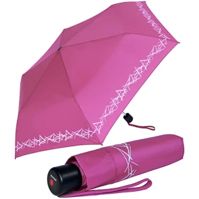 Abbildung von Knirps 4Kids Kinder Taschenschirm reflective mit Reflexborte pink