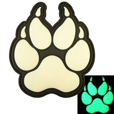 Abbildung von Glow Dark ACU K 9 Paw K9 Handler Dogs of War Morale Army Gear PVC Touch Fastener Patch