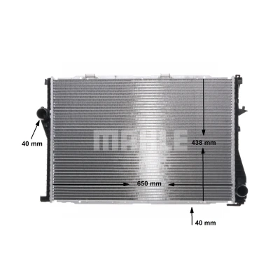 Abbildung von MAHLE ORIGINAL CR 295 000S Kühler, Motorkühlung für Fahrzeuge mit/ohne Klimaanlage 650 438 34 mit Schnellkupplungen Kühlrippen gelötet BMW: 5 Saloon
