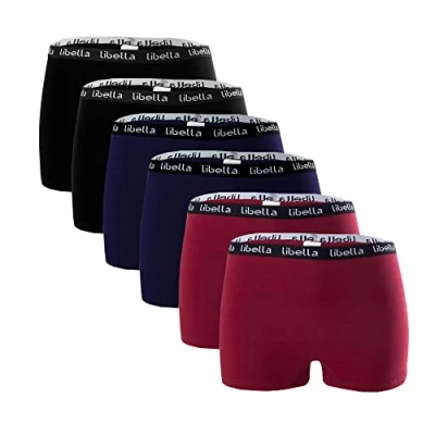Abbildung von Libella® Panties Boxershorts Damen 6er Pack Hipsters Unterhose Unterwäsche Set Baumwolle 3429BRM XL 6