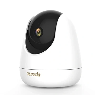 Abbildung von Tenda 2.5K 4MP Überwachungskamera Innen mit 2 Wege Audio, Bewegungsverfolgung &amp; Alarms, 12M IR Nachtsicht, 2560 x 1440p Auflösung, 360 Grad LAN/WLAN Kamera für Kinder, ältere, Haustier (CP7)