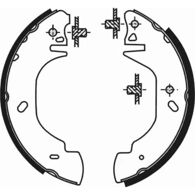 Abbildung von ABE C0G023ABE Bremsbacken Hinterachse 254 50 BENDIX FORD: Transit Mk3 Van