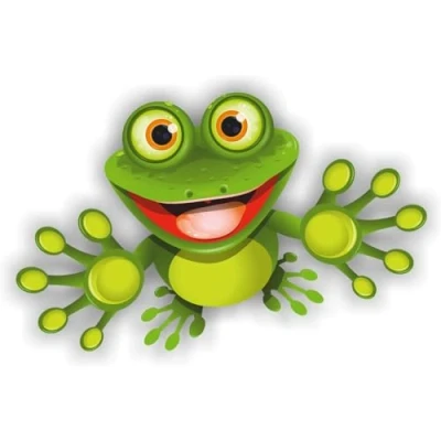 Abbildung von folien zentrum Frosch Frog 15,5 x 9 cm hochwertiger Aufkleber Auto Tuning OEM &amp; JDM Sticker Lustige für Stickerbomb Autoaufkleber Made in Germany