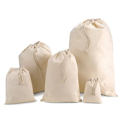 Abbildung von Baumwollbeutel mit Kordelzug Medium 30cm x 45cm 8 Litre