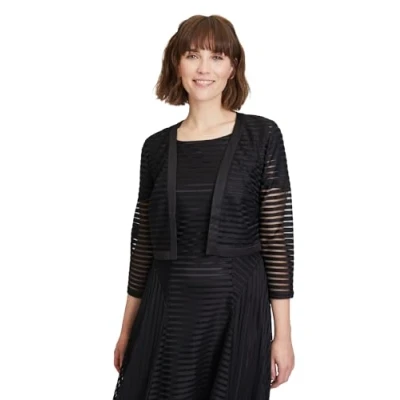 Abbildung von Vera Mont Damen Bolero Jacke ohne Verschluss Schwarz,42