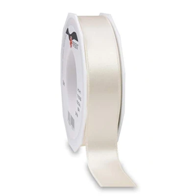 Abbildung von PRÄSENT C.E. Pattberg Satin Elfenbein, 25 m Satinband zum Einpacken von Geschenken, mm Breite, Geschenkband Dekorieren &amp; Basteln, Dekoband, Anlass