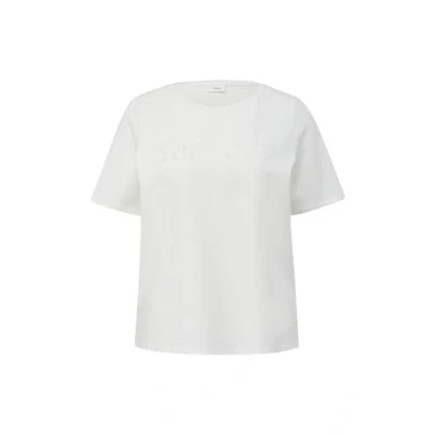 Abbildung von s.Oliver Black Label Stretch Tshirt print, Damen, Größe: 38, Ecru