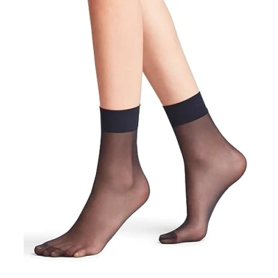 Abbildung von FALKE Damen Socken Pure Matt 20 DEN W SO transparent einfarbig 1 Paar, Blau (Marine 6179) neu umweltfreundlich, 35 38
