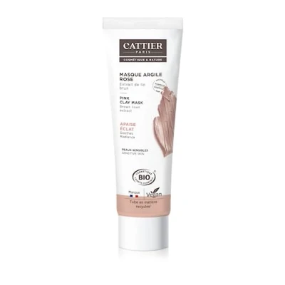 Abbildung von CATTIER Maske aus rosa Ton Bio, weich, feuchtigkeitsspendend, 100 ml, beruhigend
