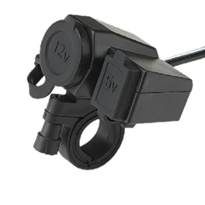 Abbildung von Mintice™ Motorrad Steckdose Zigarettenanzünder Wasserdicht Kabel KFZ 12V 24V USB Port