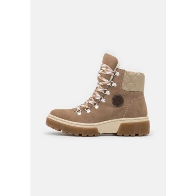 Abbildung von Rieker Schnürstiefelette, Damen, Größe: 39, Fango/beige/kastanie Schuhe