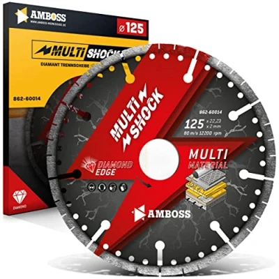 Abbildung von Amboss MultiShock Diamant Trennscheibe Ø 125 mm x 22,2 Universal/Allround Segmenthöhe: 10 (galvanisiert)