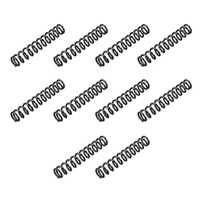 Abbildung von sourcing map 10Stk. Motor Feder Druckfeder Druckfedern Spiralfeder Stahlfeder 1,2mm Drahtdmr. 8mm Außendmr. 45mm freie Länge schwarz