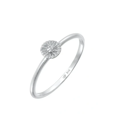 Abbildung von Elli BLÜTE Blume Ring, Damen, Größe: 54, Silber