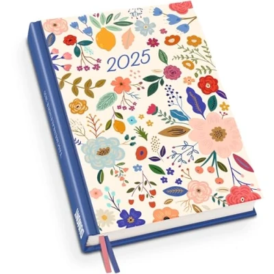 Abbildung von Blumenwiese Taschenkalender 2025 Blumen Design Terminplaner mit Wochenkalendarium Format 11,3 x 16,3 cm