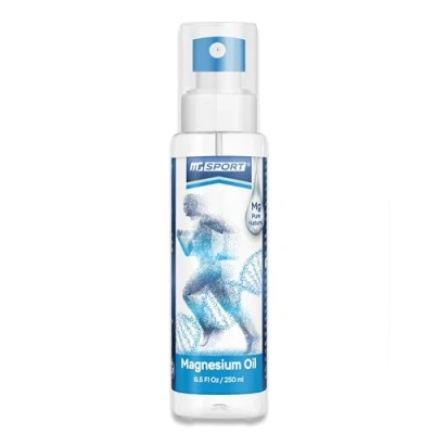 Abbildung von Magnesiumölspray, Hocheffizient Reines 250 ml, 100% Natürliches Magnesiumchlorid ohne Konservierungsstoffe aus dem Toten Meer, Hilft beim Schlafen, Muskel Verspannungen und Wadenkrämpfen, 1,600 Sprays