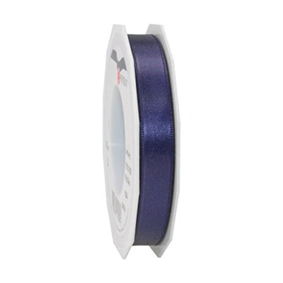 Abbildung von PRÄSENT C.E. Pattberg Satin dunkelblau, 25 m Satinband zum Einpacken von Geschenken, 15 mm Breite, Geschenkband Dekorieren &amp; Basteln, Dekoband, Anlass