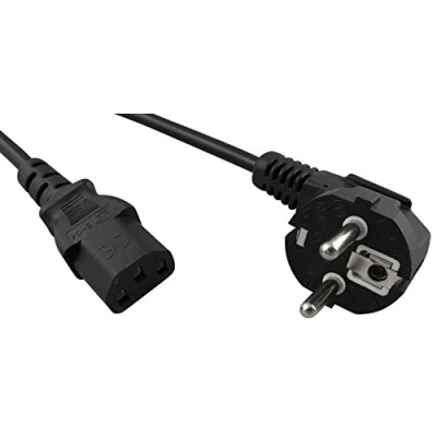 Abbildung von Naths Hardware® 10x Kaltgerätekabel 1,8m Kaltgerätestecker auf Schutzkontakt gewinkelt PC Netzkabel 3 Polig Netzteil Kabel C13 für Computer Monitor Bildschirm Drucker Beamer Stromkabel