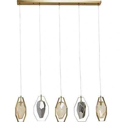 Abbildung von KARE Hängeleuchte Diamond Fever Dining messing 5 flg. linear