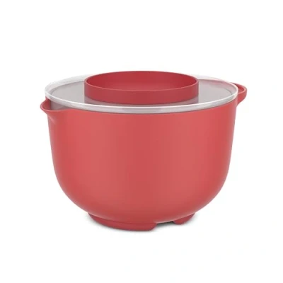 Abbildung von Mepal Rührschüssel mit Deckel Chef it Anti Rutsch Boden Mikrowellen und Spülmaschinengeeignet Schüssel Material beständig bis zu 110C 3000 ml Coral