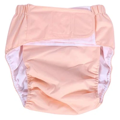 Abbildung von DEWIN Windelhosen Adult, Erwachsenen Windel Adult Waschbar Adjuatable Incontinent Care Tuch Windel, Breathable (Farbe: Hellrosa)