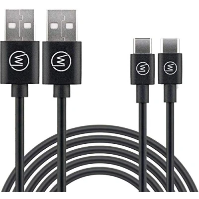 Abbildung von Wicked Chili 2X USB C auf A Daten Ladekabel Fast Charge 3A Schnellladekabel kompatibel mit iPhone 15, Samsung Galaxy Handy und Smartphone