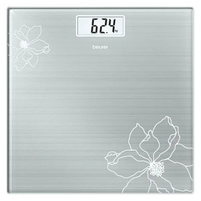 Abbildung von Beurer GS 10 Glaswaage mit Glitzereffekt und gut lesbarer LCD Anzeige einer Ziffernhöhe von 26 mm, 180 kg Tragkraft