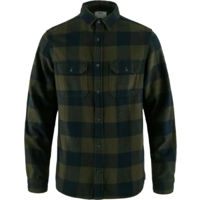 Abbildung von FJALLRAVEN Herren Övik Heavy Flannel M T Shirt, Deep Forest/Dark Navy, XL