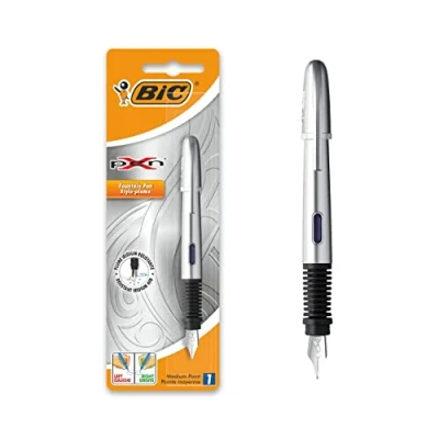 Abbildung von BIC Füller X pen CHROME, Medium, Blister à 1 Stück, silber