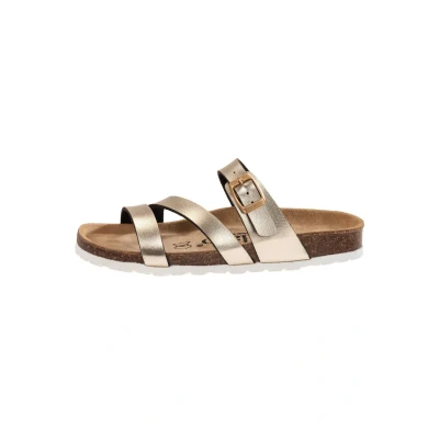 Abbildung von Palado Ikaria Pantolette flach, Größe: 38, Gold metallic Schuhe